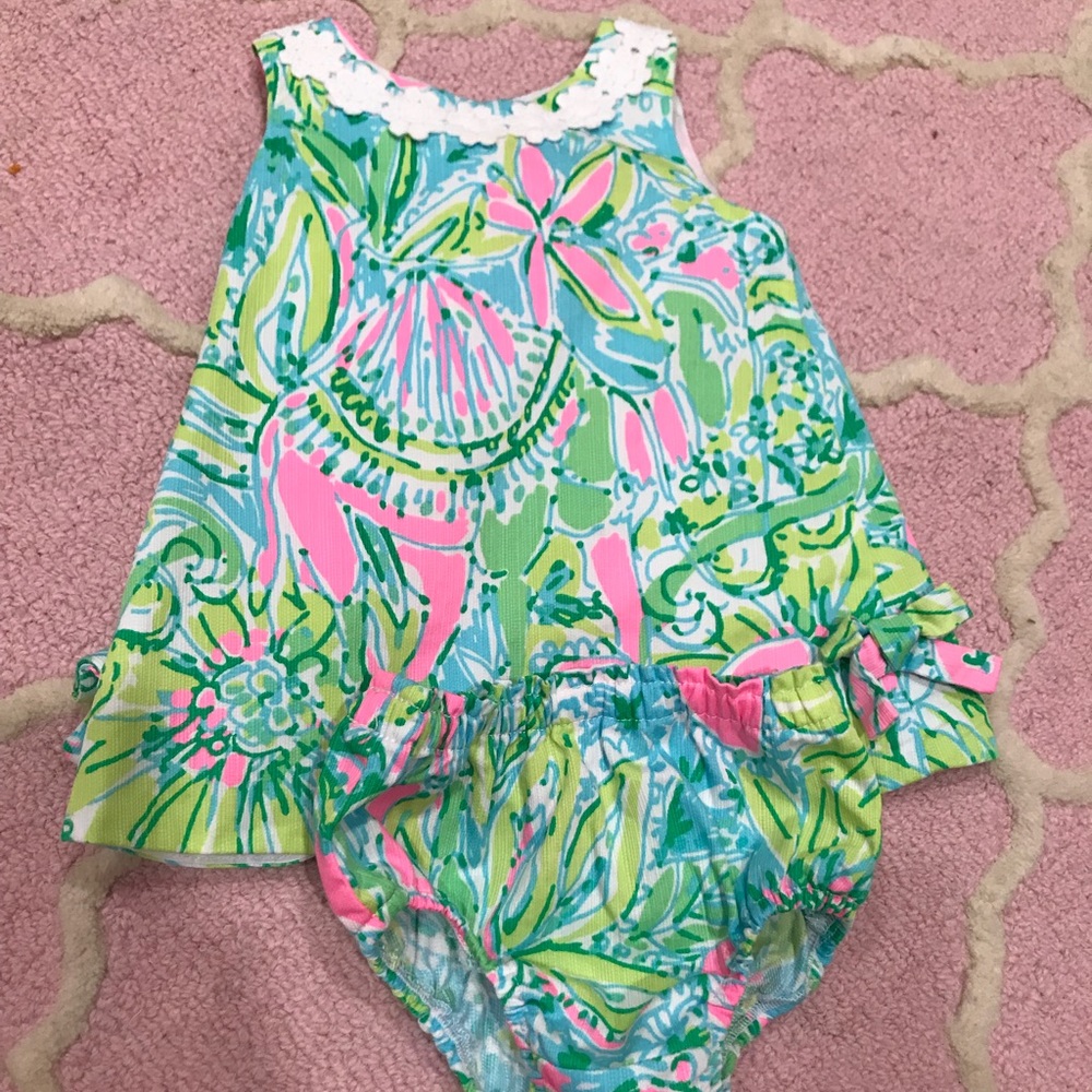 Lilly Pulitzer coconut jungle baby shift 3-6m